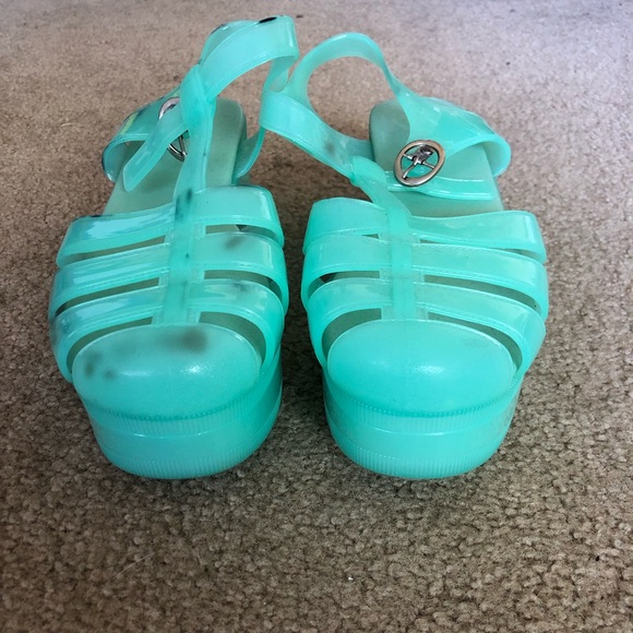 Wanted Shoes Platform Jelly Sandals Poshmark